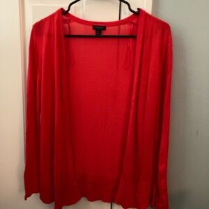 Ann Taylor factory red lightweight cardigan XS